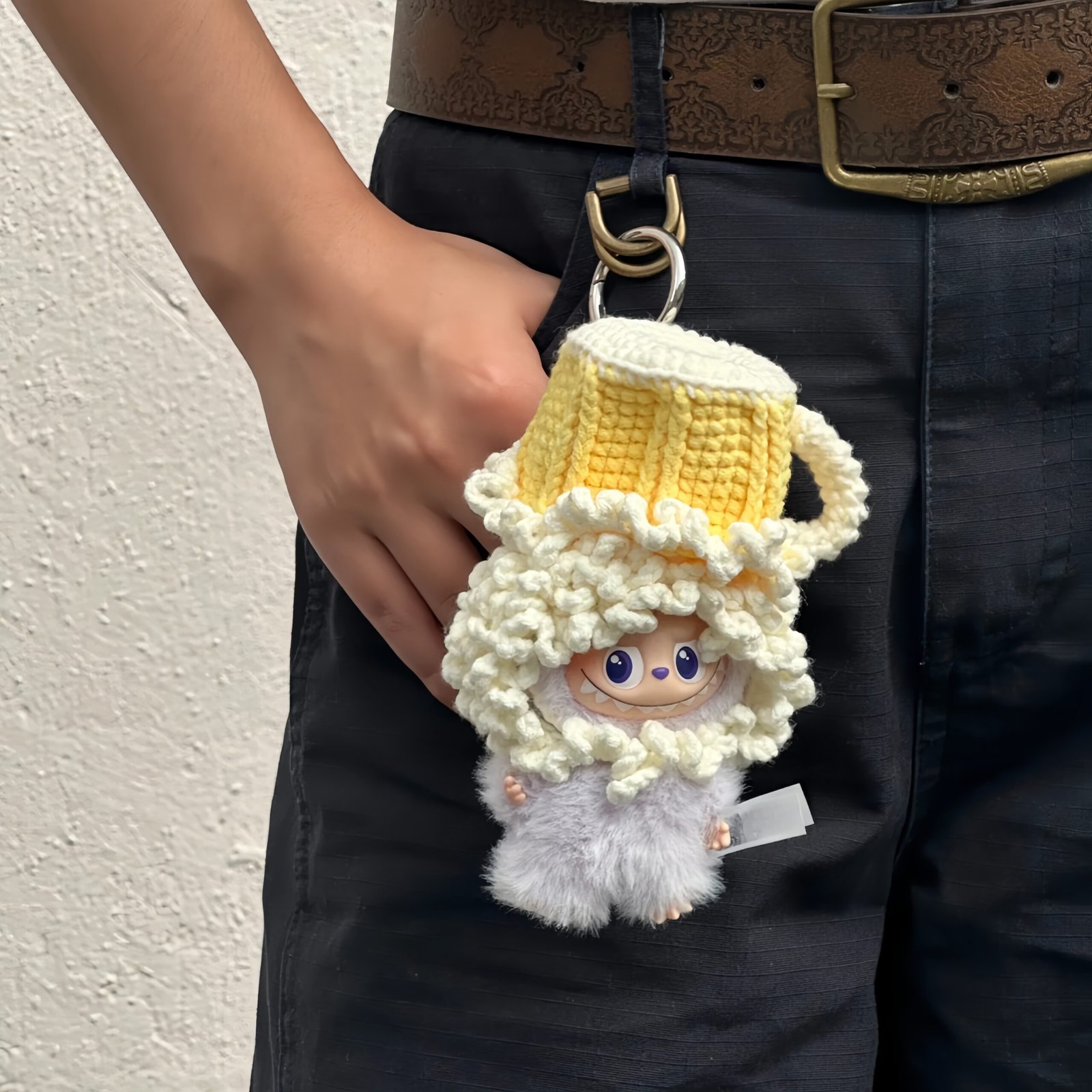 Handmade Crochet Costume Beer for Labubu 4.0, Christmas Gift - Image 4