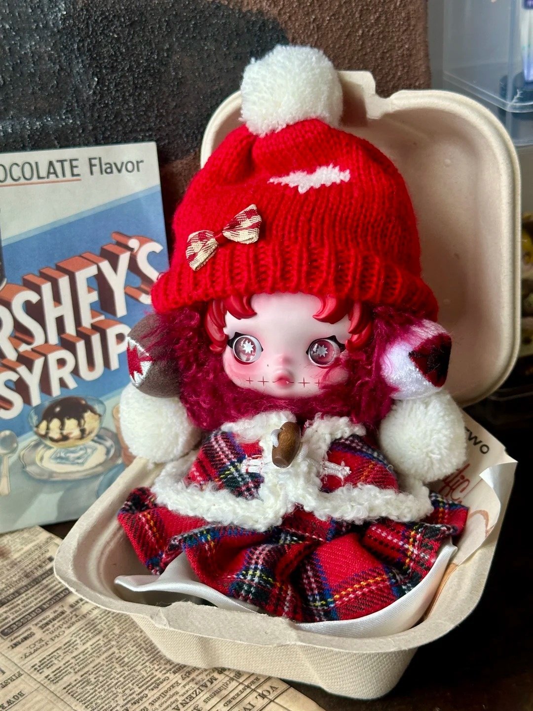 Dolls Clothes, Handmade Christmas Outfit for Skullpanda
