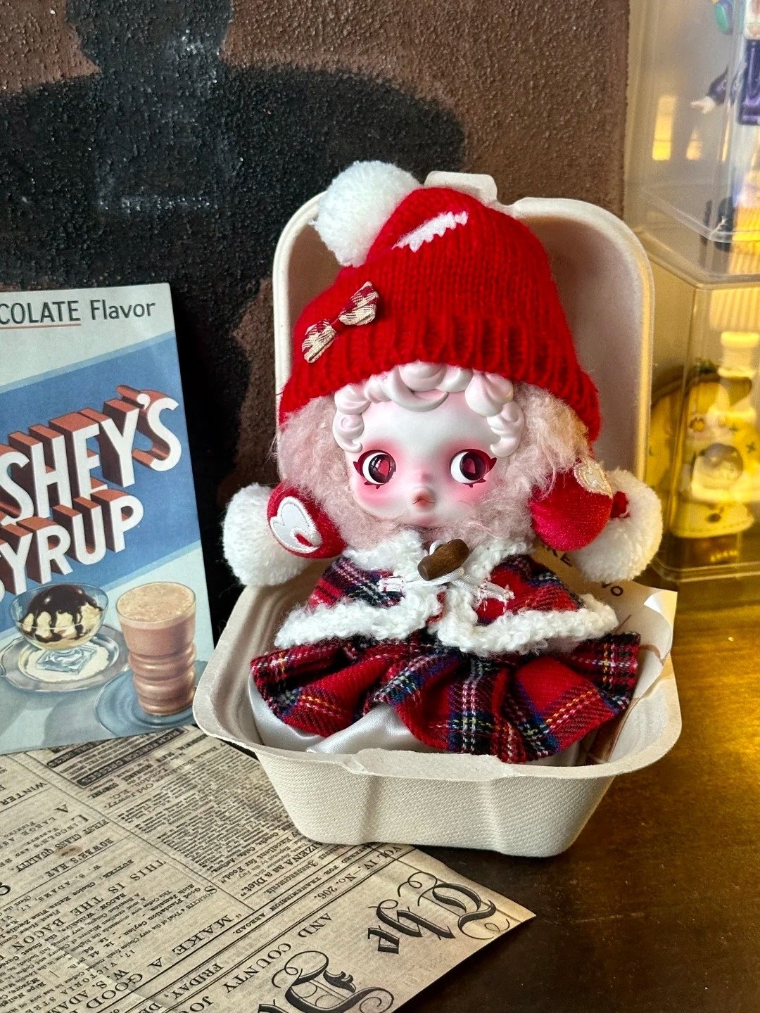 Dolls Clothes, Handmade Christmas Outfit for Skullpanda - Image 2