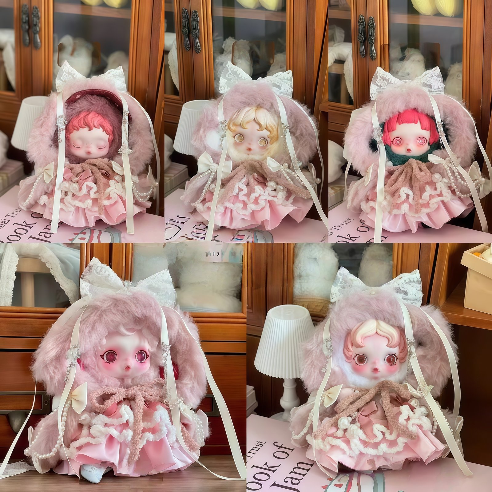Dolls Costume, Handmade Winter Outfit for Skullpanda and Labubu 10cm - Image 2