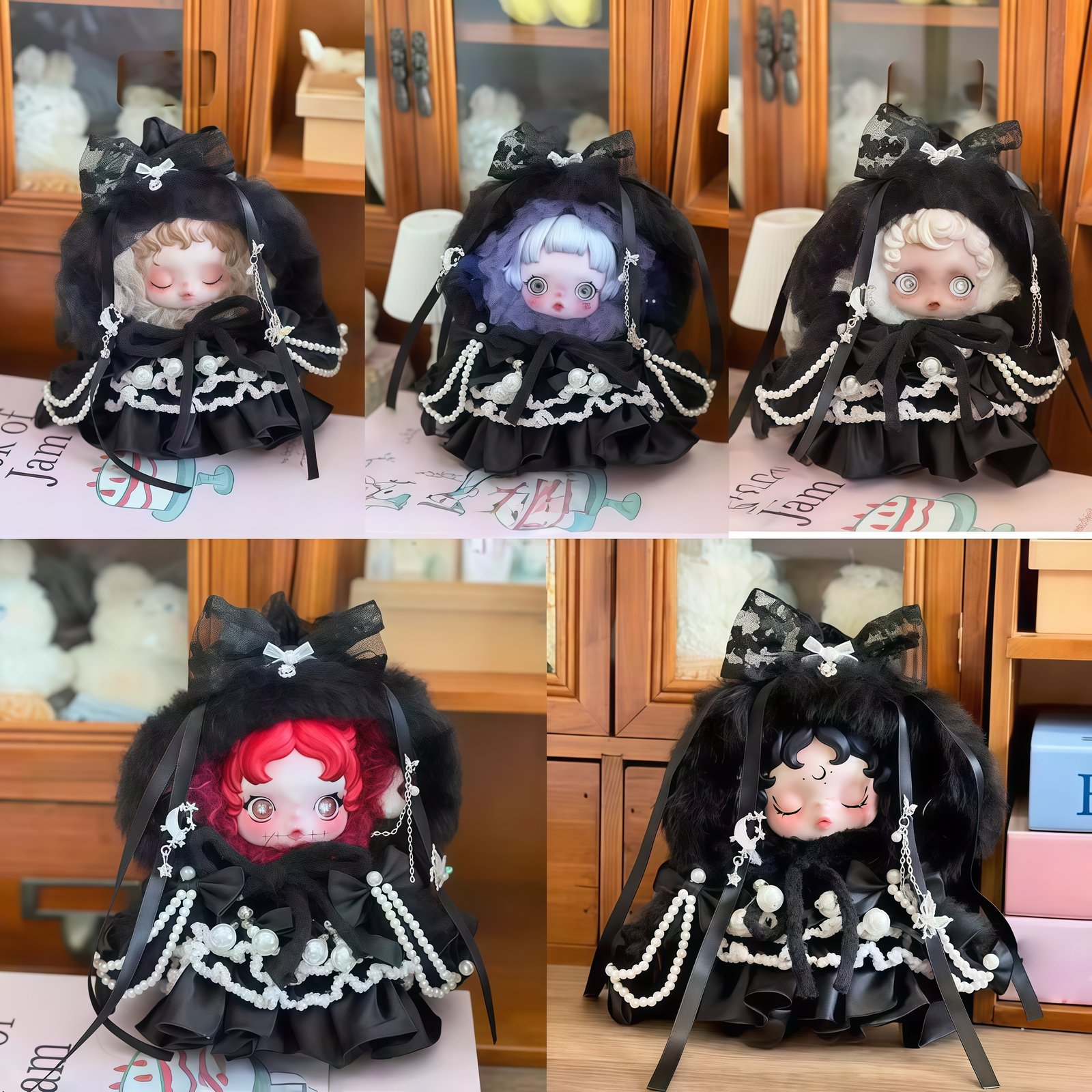 Dolls Costume, Handmade Winter Outfit for Skullpanda and Labubu 10cm - Image 3