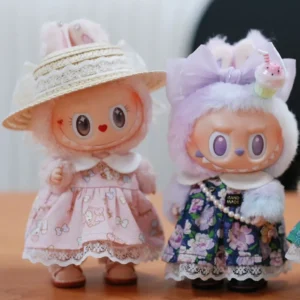 Labubu Clothes, Handmade Floral Dress for Doll 17cm/38cm