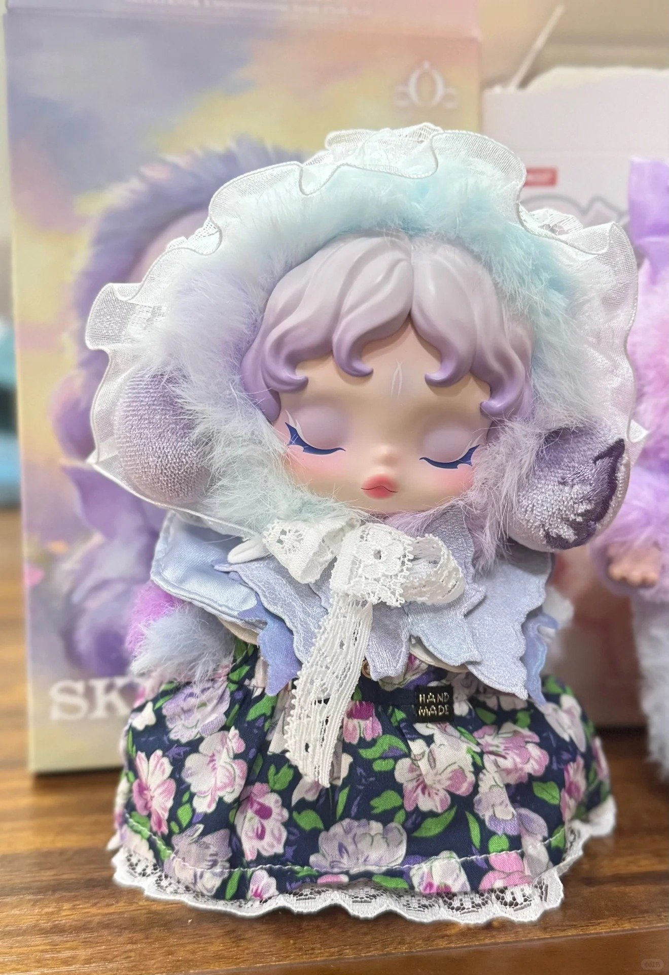 Labubu Clothes, Handmade Floral Dress for Doll 17cm/38cm - Image 4