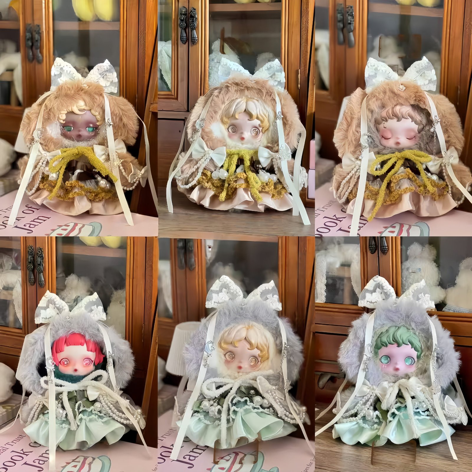 Dolls Costume, Handmade Winter Outfit for Skullpanda and Labubu 10cm - Image 8