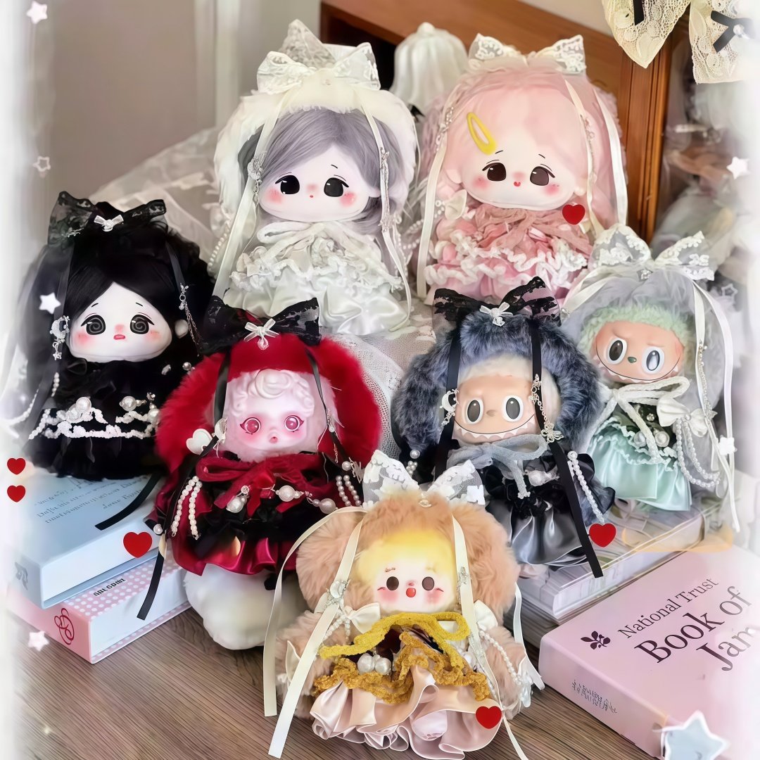 Dolls Costume, Handmade Winter Outfit for Skullpanda and Labubu 10cm - Image 9