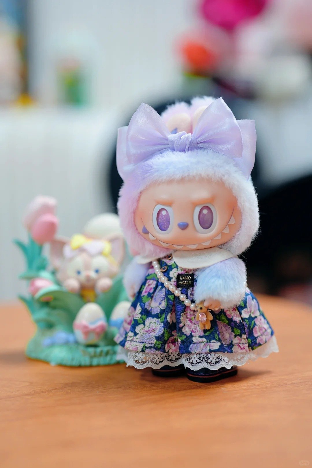 Labubu Clothes, Handmade Floral Dress for Doll 17cm/38cm - Image 3