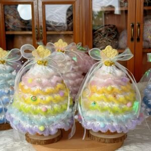 Handmade Crochet Christmas Tree, One Piece - Candy