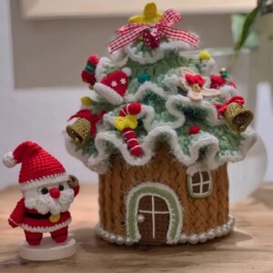 Crochet Kit-Festive Treehouse and a Classic Santa Claus