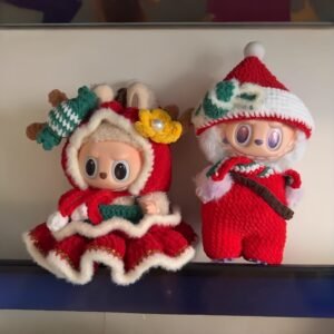 Labubu Clothes, Handmade Christmas Outfit for Labubu1.0/3.0