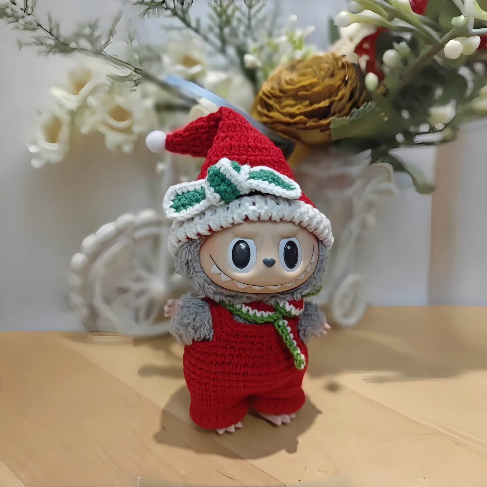 Labubu Winter Clothes, Handmade Christmas Outfit for Labubu - Image 2