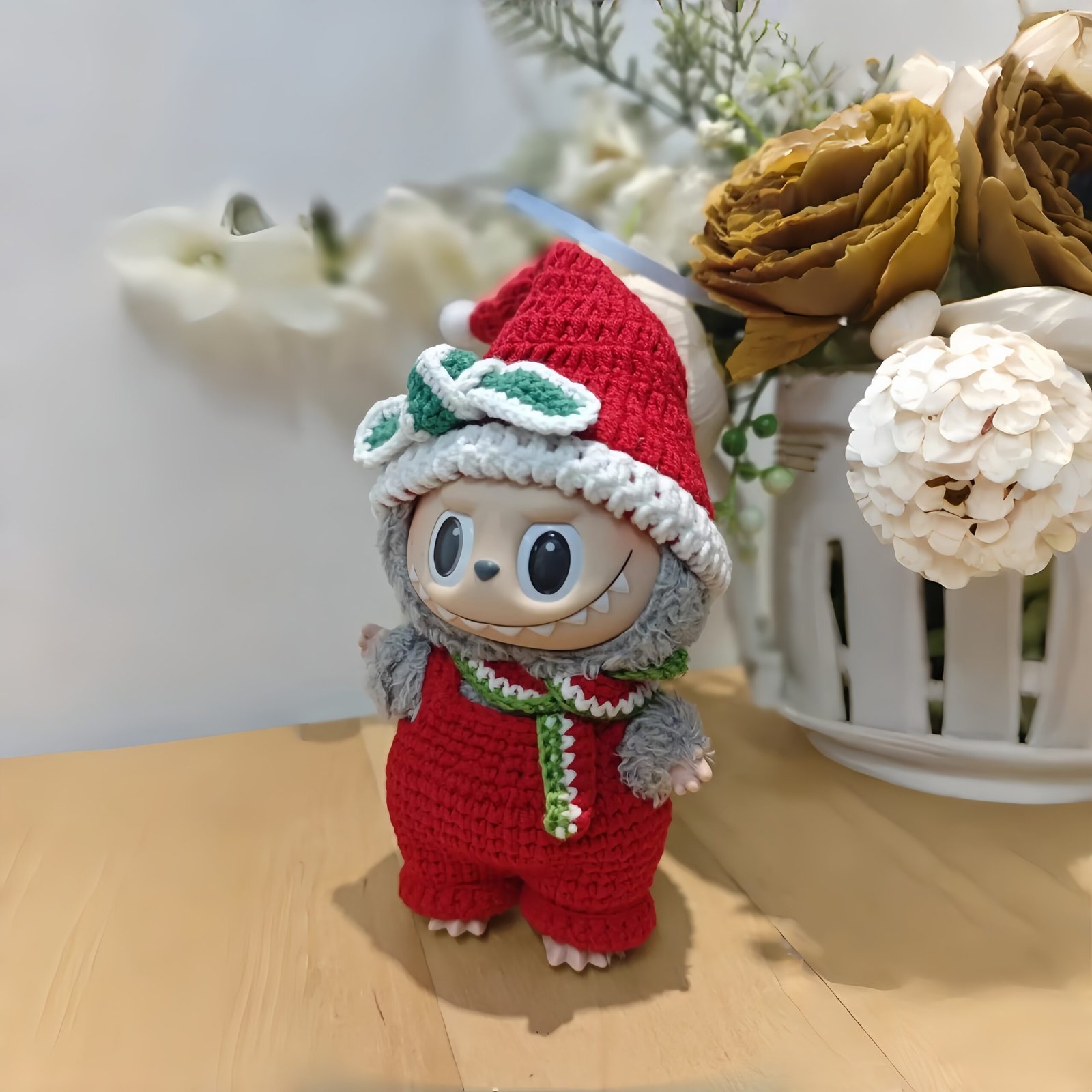 Labubu Winter Clothes, Handmade Christmas Outfit for Labubu - Image 3