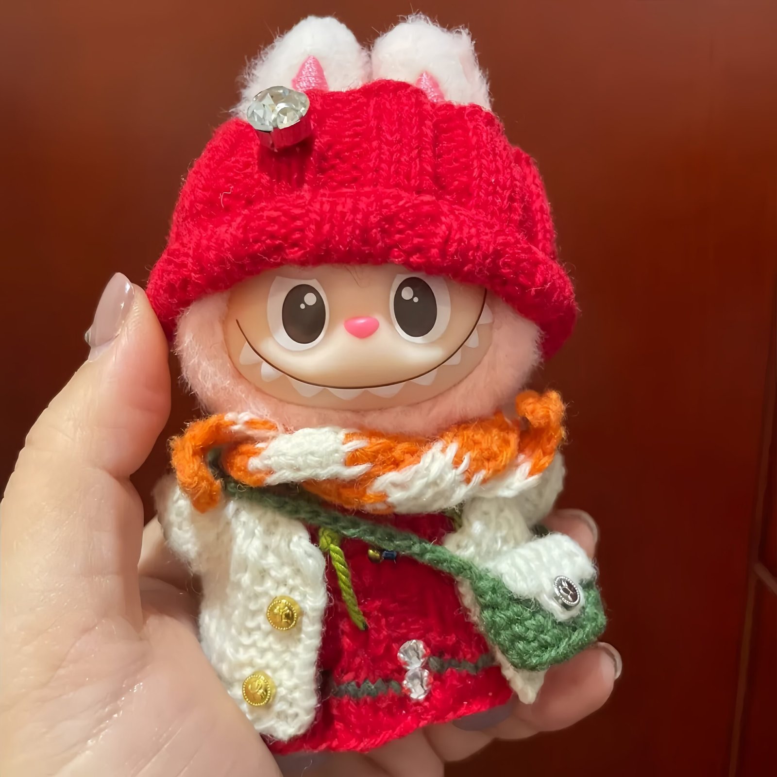 Labubu Clothes, Handmade Christmas Outfit for Labubu4.0